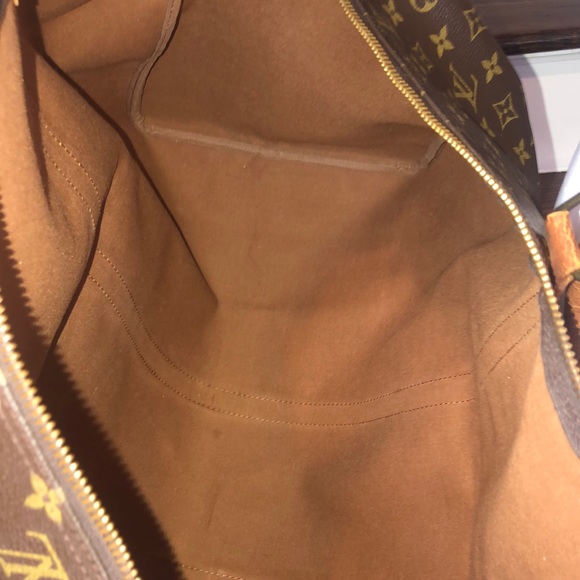 Authentic LOUIS VUITTON KeepAll LV 60 Weekend Shoulder Bag Crossbody Tote Duffle - Picture 15 of 16